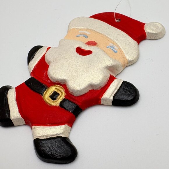 Vintage Santa Claus Christmas Tree Ornament Hand Painted Jolly Old St Nick - Picture 4 of 6
